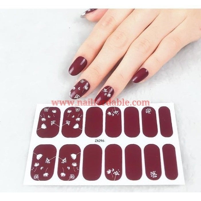 White tulips Nail Wraps | Semi Cured Gel Wraps | Gel Nail Wraps |Nail Polish | Nail Stickers