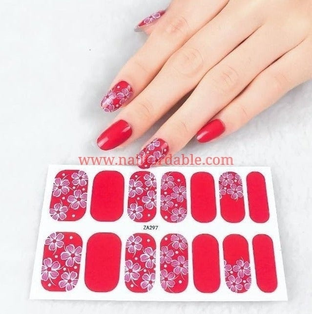 Flower prints Nail Wraps | Semi Cured Gel Wraps | Gel Nail Wraps |Nail Polish | Nail Stickers
