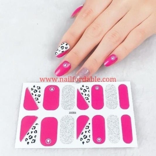 Half print cheetah | Nail Wraps | Nail Stickers | Nail Strips | Gel Nails | Nail Polish Wraps - Nailfordable
