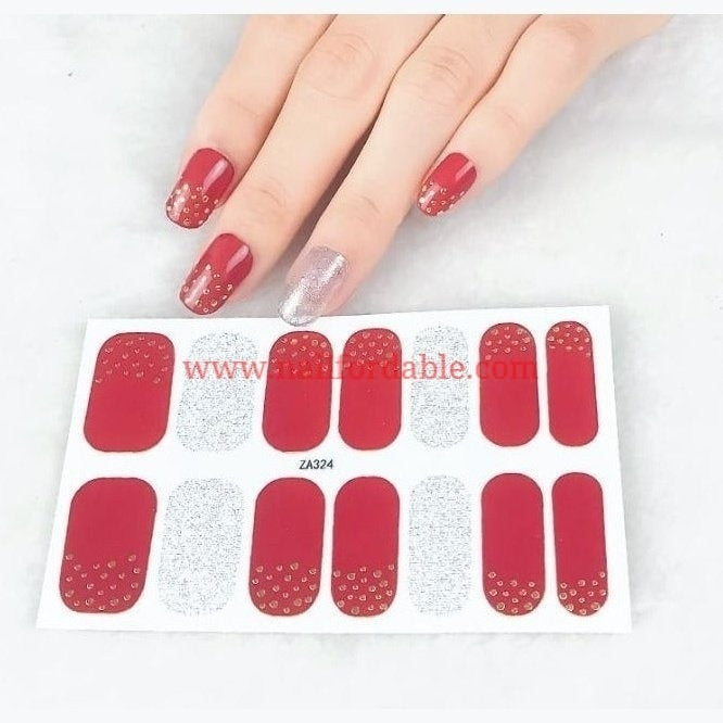 Gold snow Nail Wraps | Semi Cured Gel Wraps | Gel Nail Wraps |Nail Polish | Nail Stickers