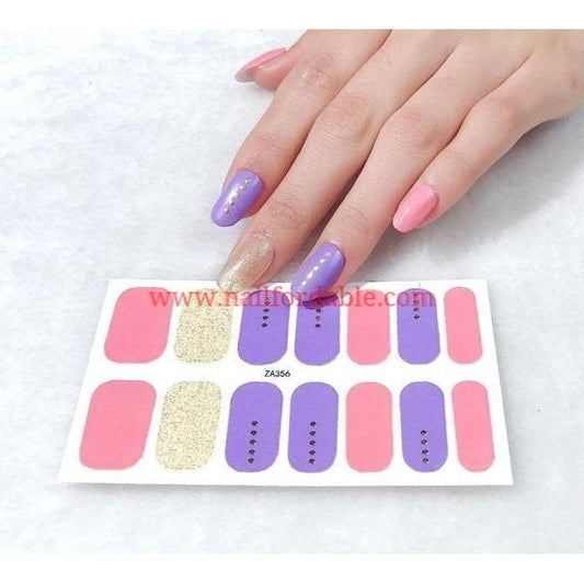 Dots line | Nail Wraps | Nail Stickers | Nail Strips | Gel Nails | Nail Polish Wraps - Nailfordable