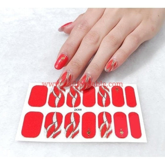 Silver flames | Nail Wraps | Nail Stickers | Nail Strips | Gel Nails | Nail Polish Wraps - Nailfordable