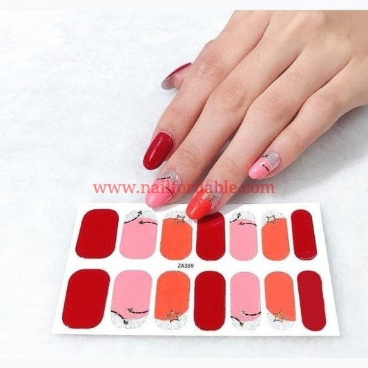 Holiday Gold star | Nail Wraps | Nail Stickers | Nail Strips | Gel Nails | Nail Polish Wraps - Nailfordable