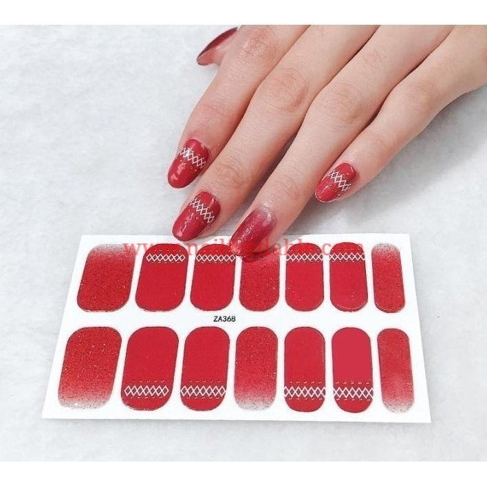 Rhombus chain Nail Wraps | Semi Cured Gel Wraps | Gel Nail Wraps |Nail Polish | Nail Stickers