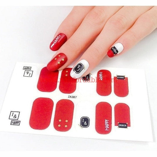 I am happy | Nail Wraps | Nail Stickers | Nail Strips | Gel Nails | Nail Polish Wraps - Nailfordable