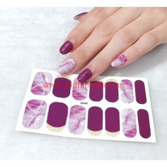 Marble gold tips Nail Wraps | Semi Cured Gel Wraps | Gel Nail Wraps |Nail Polish | Nail Stickers