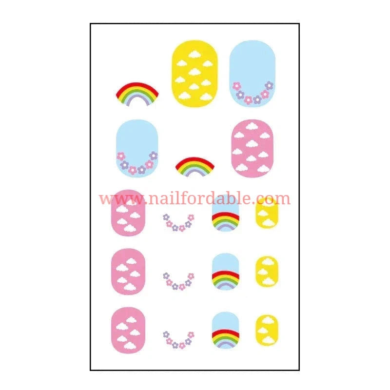 Rainbow day Nail Wraps | Semi Cured Gel Wraps | Gel Nail Wraps |Nail Polish | Nail Stickers