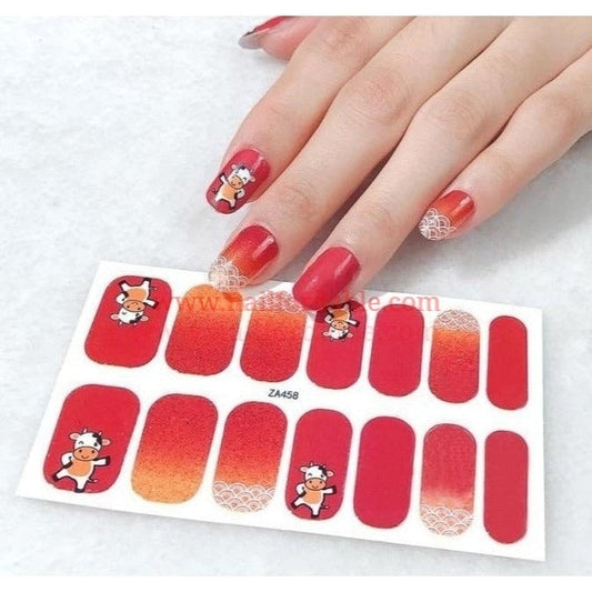 Dancing cow | Nail Wraps | Nail Stickers | Nail Strips | Gel Nails | Nail Polish Wraps - Nailfordable