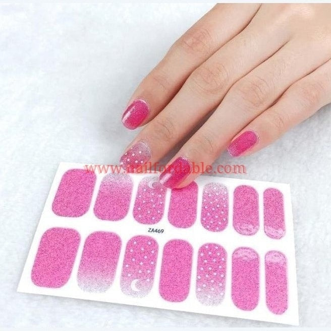 Pink night Nail Wraps | Semi Cured Gel Wraps | Gel Nail Wraps |Nail Polish | Nail Stickers