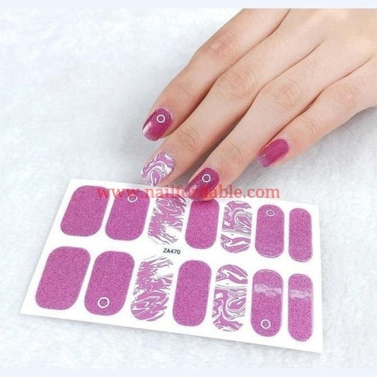 Pink Lava | Nail Wraps | Nail Stickers | Nail Strips | Gel Nails | Nail Polish Wraps - Nailfordable