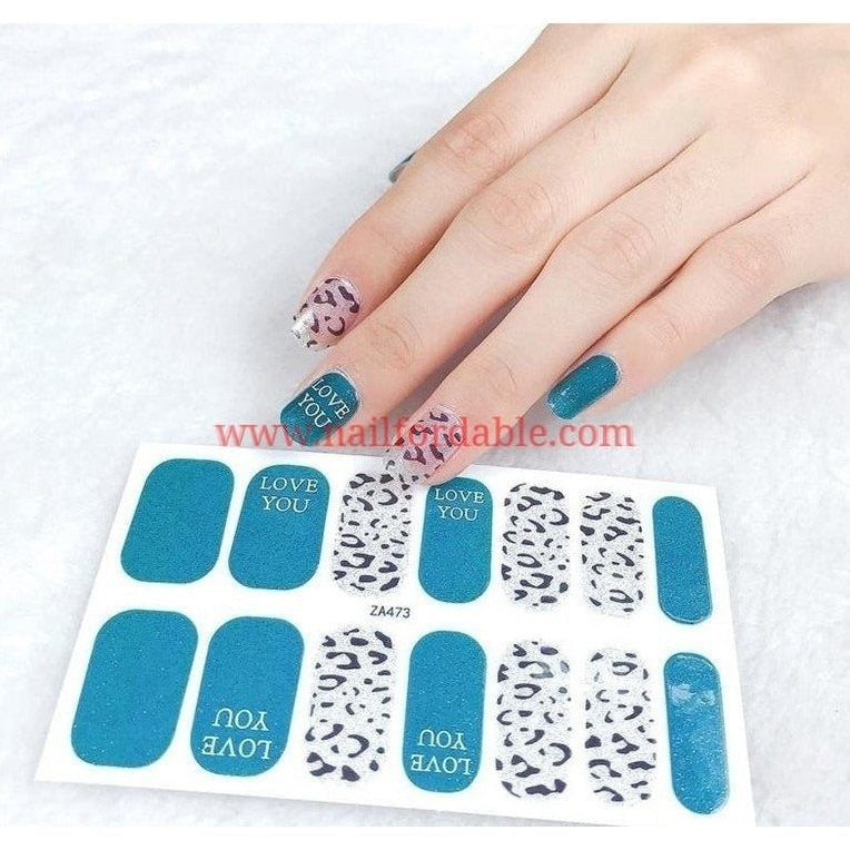 Love you Nail Wraps | Semi Cured Gel Wraps | Gel Nail Wraps |Nail Polish | Nail Stickers