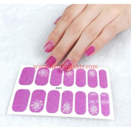 Pink dust glitter | Nail Wraps | Nail Stickers | Nail Strips | Gel Nails | Nail Polish Wraps - Nailfordable
