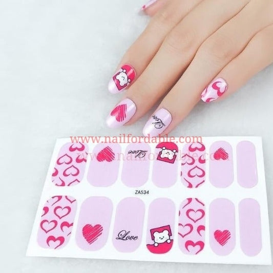 Love | Nail Wraps | Nail Stickers | Nail Strips | Gel Nails | Nail Polish Wraps - Nailfordable