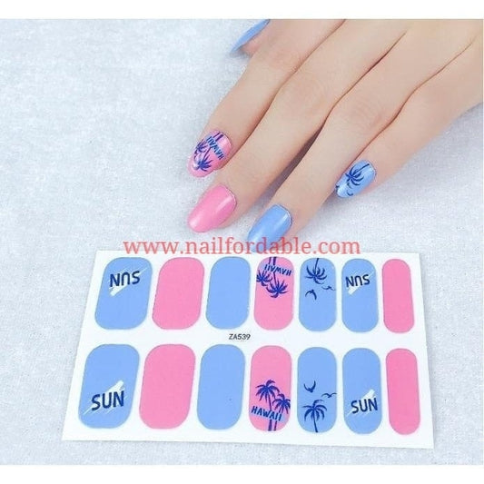 Hawaii | Nail Wraps | Nail Stickers | Nail Strips | Gel Nails | Nail Polish Wraps - Nailfordable