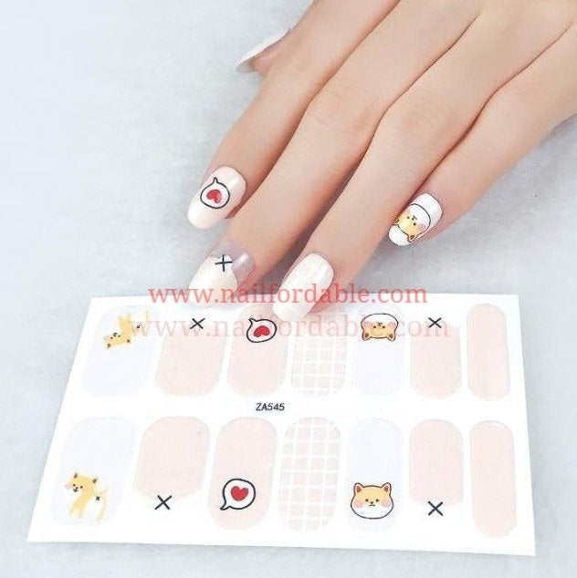 Lovely fox Nail Wraps | Semi Cured Gel Wraps | Gel Nail Wraps |Nail Polish | Nail Stickers