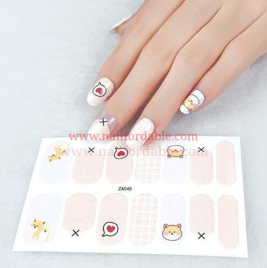 Lovely fox | Nail Wraps | Nail Stickers | Nail Strips | Gel Nails | Nail Polish Wraps - Nailfordable