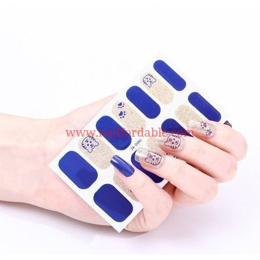 Gold tiger | Nail Wraps | Nail Stickers | Nail Strips | Gel Nails | Nail Polish Wraps - Nailfordable