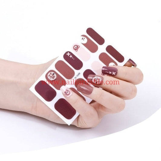 Teddy of the Ghost | Nail Wraps | Nail Stickers | Nail Strips | Gel Nails | Nail Polish Wraps - Nailfordable