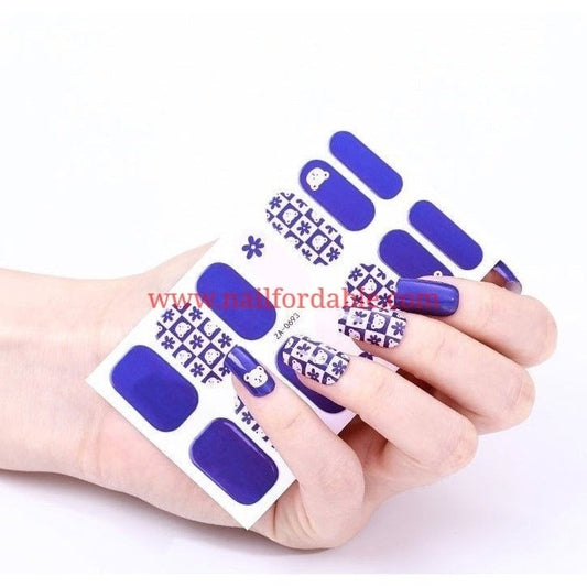 Teddy's flowers | Nail Wraps | Nail Stickers | Nail Strips | Gel Nails | Nail Polish Wraps - Nailfordable