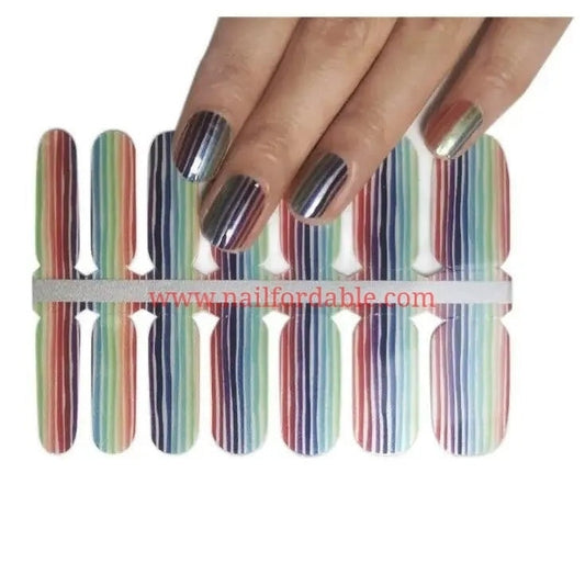 Blinds of color | Nail Wraps | Nail Stickers | Nail Strips | Gel Nails | Nail Polish Wraps - Nailfordable