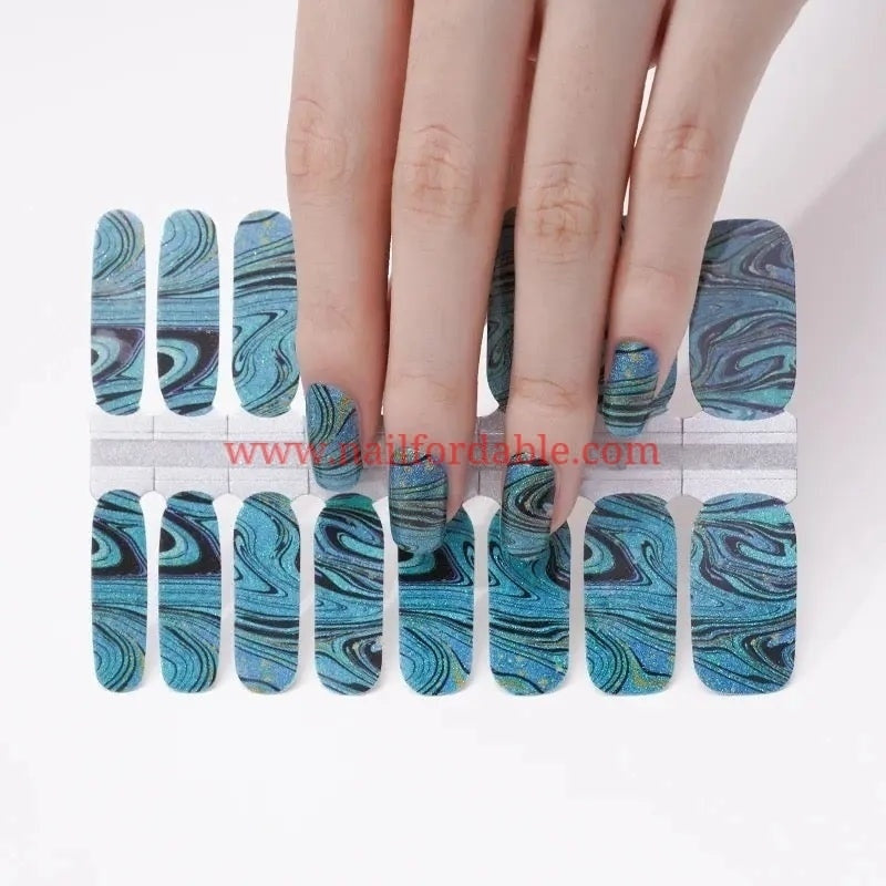 Blue Universe Nail Wraps | Semi Cured Gel Wraps | Gel Nail Wraps |Nail Polish | Nail Stickers