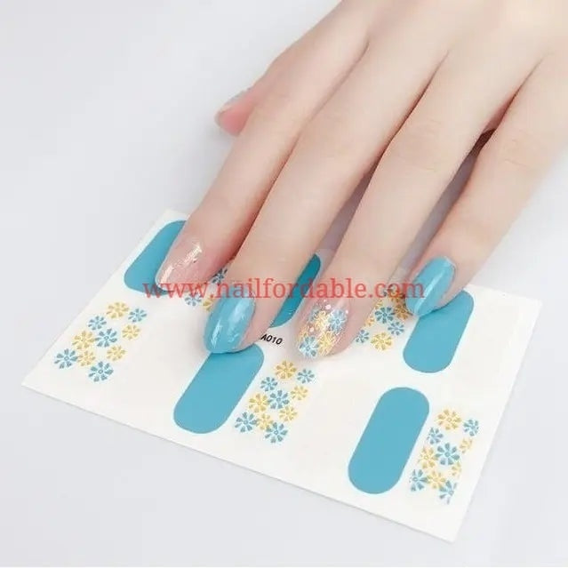 Blue or yellow? Nail Wraps | Semi Cured Gel Wraps | Gel Nail Wraps |Nail Polish | Nail Stickers