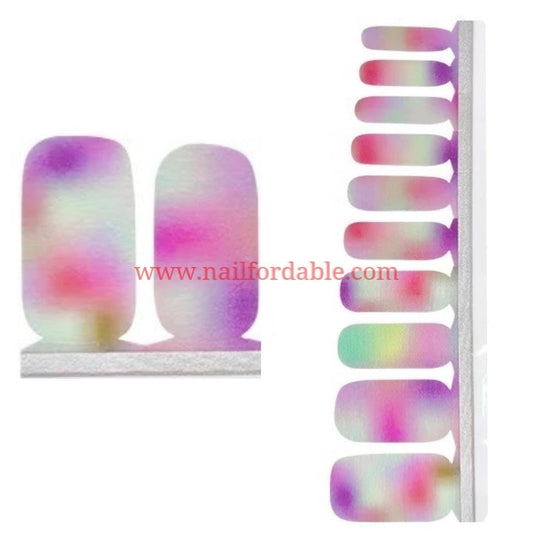 Blurry colors Nail Wraps | Semi Cured Gel Wraps | Gel Nail Wraps |Nail Polish | Nail Stickers