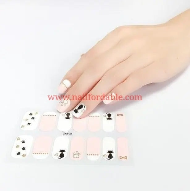 Cat paw prints Nail Wraps | Semi Cured Gel Wraps | Gel Nail Wraps |Nail Polish | Nail Stickers