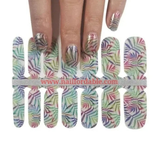 Colorful leaves | Nail Wraps | Nail Stickers | Nail Strips | Gel Nails | Nail Polish Wraps - Nailfordable
