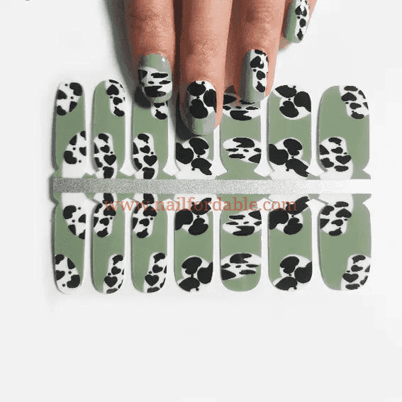 Cow hearts print Nail Wraps | Semi Cured Gel Wraps | Gel Nail Wraps |Nail Polish | Nail Stickers