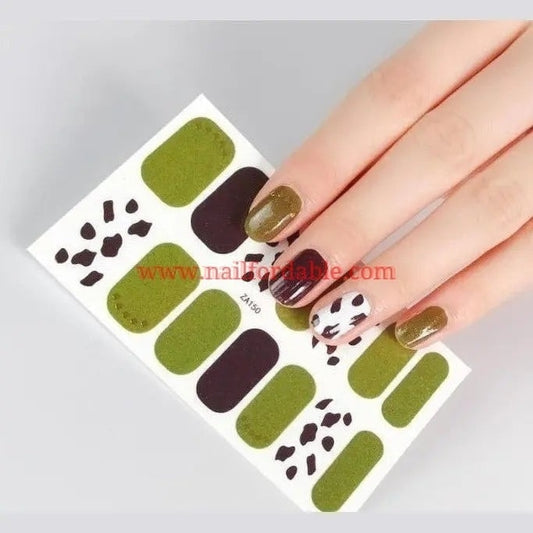 Cow print | Nail Wraps | Nail Stickers | Nail Strips | Gel Nails | Nail Polish Wraps - Nailfordable
