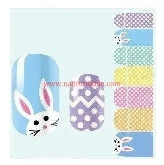 Easter bunny Nail Wraps | Semi Cured Gel Wraps | Gel Nail Wraps |Nail Polish | Nail Stickers