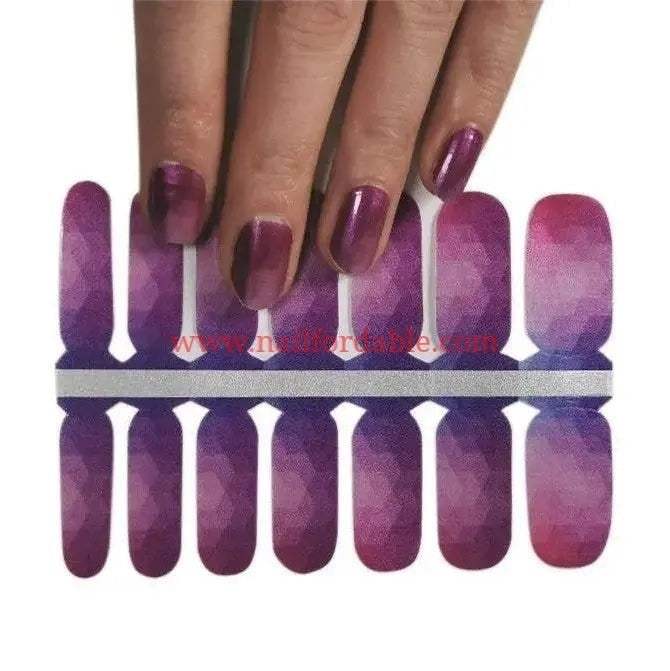 Geo-sunset Nail Wraps | Semi Cured Gel Wraps | Gel Nail Wraps |Nail Polish | Nail Stickers