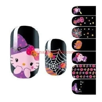 Halloween Hello Kitty Nail Wraps | Semi Cured Gel Wraps | Gel Nail Wraps |Nail Polish | Nail Stickers