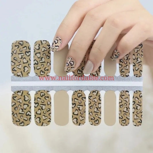 Hearts print | Nail Wraps | Nail Stickers | Nail Strips | Gel Nails | Nail Polish Wraps - Nailfordable