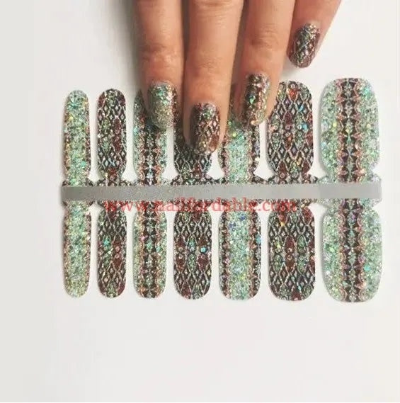 Hidden Diamonds Nail Wraps | Semi Cured Gel Wraps | Gel Nail Wraps |Nail Polish | Nail Stickers