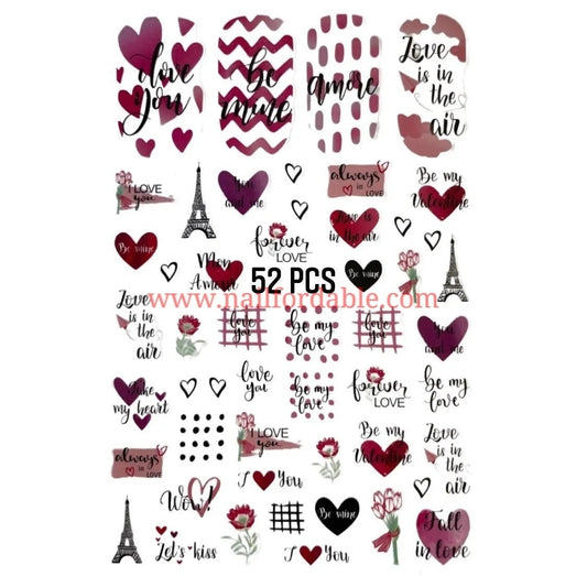 Love - Nail Stickers | Nail Wraps | Nail Stickers | Nail Strips | Gel Nails | Nail Polish Wraps - Nailfordable