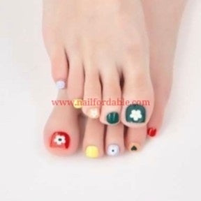 One flower | Nail Wraps | Nail Stickers | Nail Strips | Gel Nails | Nail Polish Wraps - Nailfordable