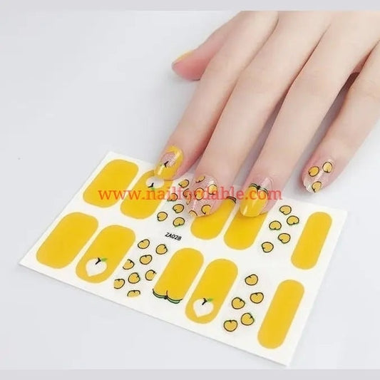 Peaches | Nail Wraps | Nail Stickers | Nail Strips | Gel Nails | Nail Polish Wraps - Nailfordable