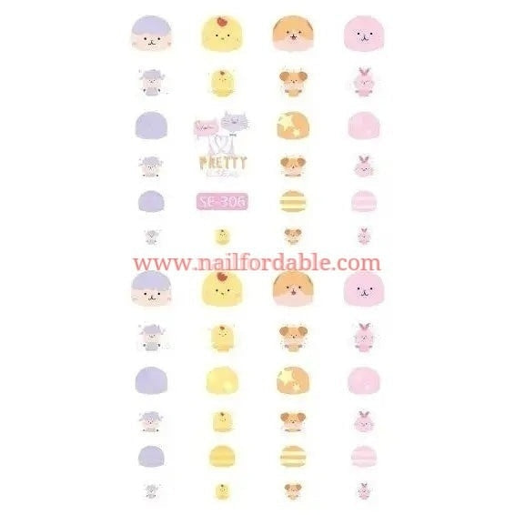 Pretty kitties Nail Stickers Nail Wraps | Semi Cured Gel Wraps | Gel Nail Wraps |Nail Polish | Nail Stickers