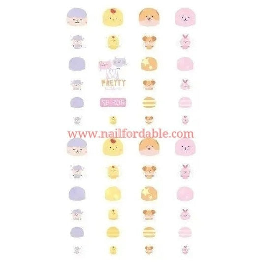 Pretty kitties Nail Stickers | Nail Wraps | Nail Stickers | Nail Strips | Gel Nails | Nail Polish Wraps - Nailfordable