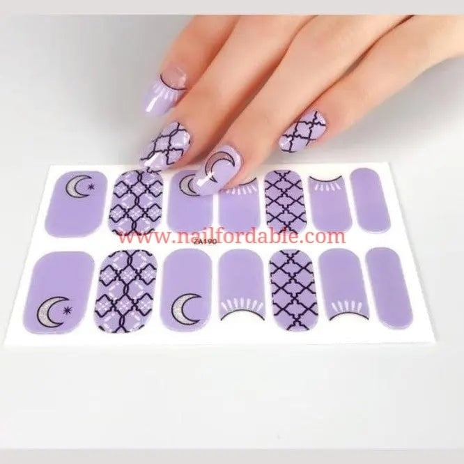 Purple moon Nail Wraps | Semi Cured Gel Wraps | Gel Nail Wraps |Nail Polish | Nail Stickers