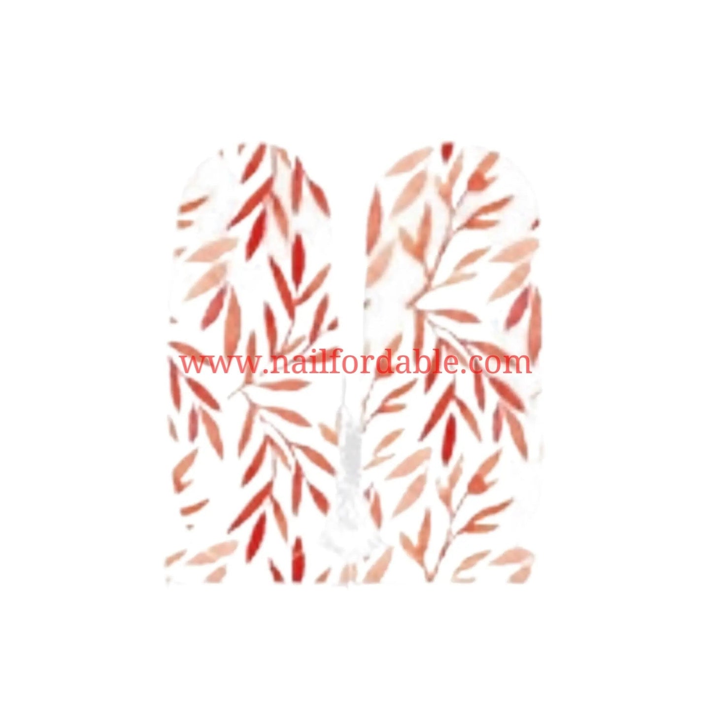 Red forest Accents Nail Wraps | Semi Cured Gel Wraps | Gel Nail Wraps |Nail Polish | Nail Stickers