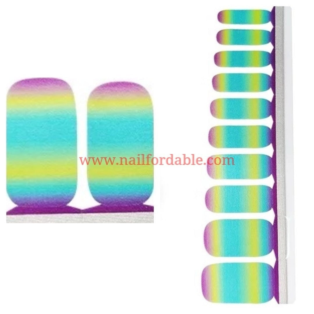 Rainbow Ombre Nail Wraps | Semi Cured Gel Wraps | Gel Nail Wraps |Nail Polish | Nail Stickers