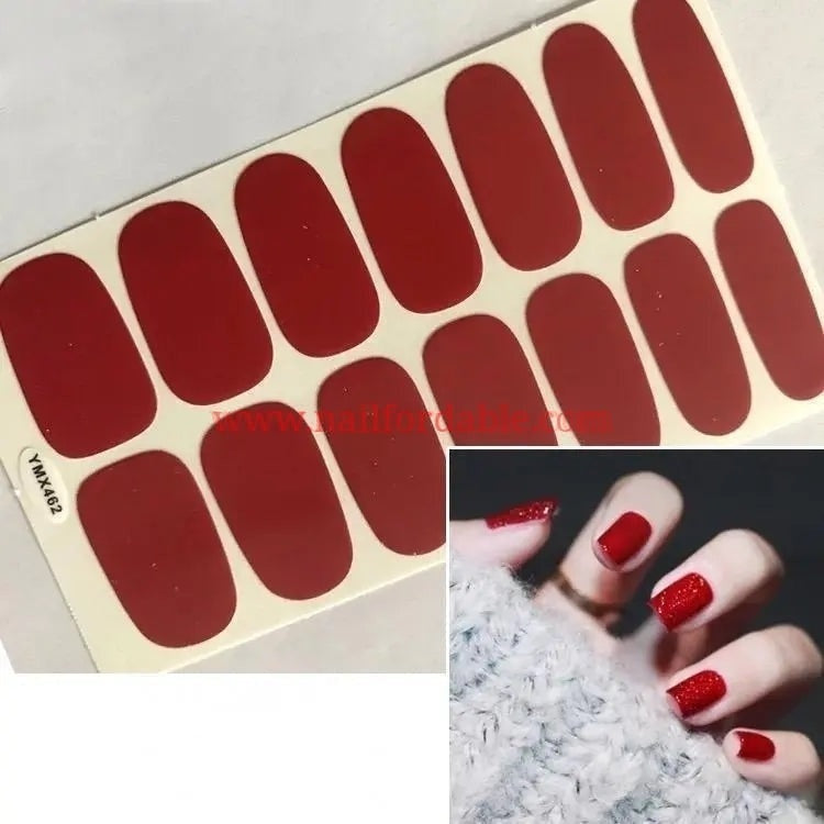 Sprinkled Red Maroon Nail Wraps | Semi Cured Gel Wraps | Gel Nail Wraps |Nail Polish | Nail Stickers