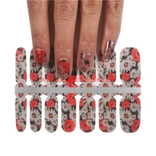 Roses and sunflowers | Nail Wraps | Nail Stickers | Nail Strips | Gel Nails | Nail Polish Wraps - Nailfordable