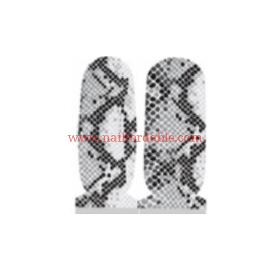 Snakeskin print Accents Nail Wraps | Semi Cured Gel Wraps | Gel Nail Wraps |Nail Polish | Nail Stickers