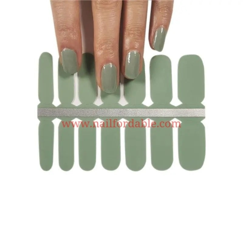 Dry green Nail Wraps | Semi Cured Gel Wraps | Gel Nail Wraps |Nail Polish | Nail Stickers