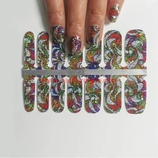 Swirly colors | Nail Wraps | Nail Stickers | Nail Strips | Gel Nails | Nail Polish Wraps - Nailfordable