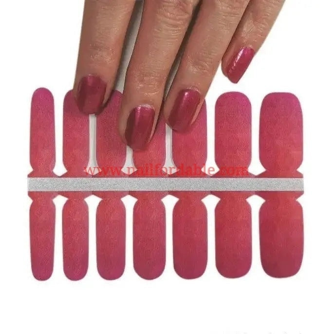 Redish Background Nail Wraps | Semi Cured Gel Wraps | Gel Nail Wraps |Nail Polish | Nail Stickers
